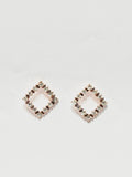 Crystal Open Diamond Stud Earrings