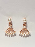 Pearl Fan Drop Earrings