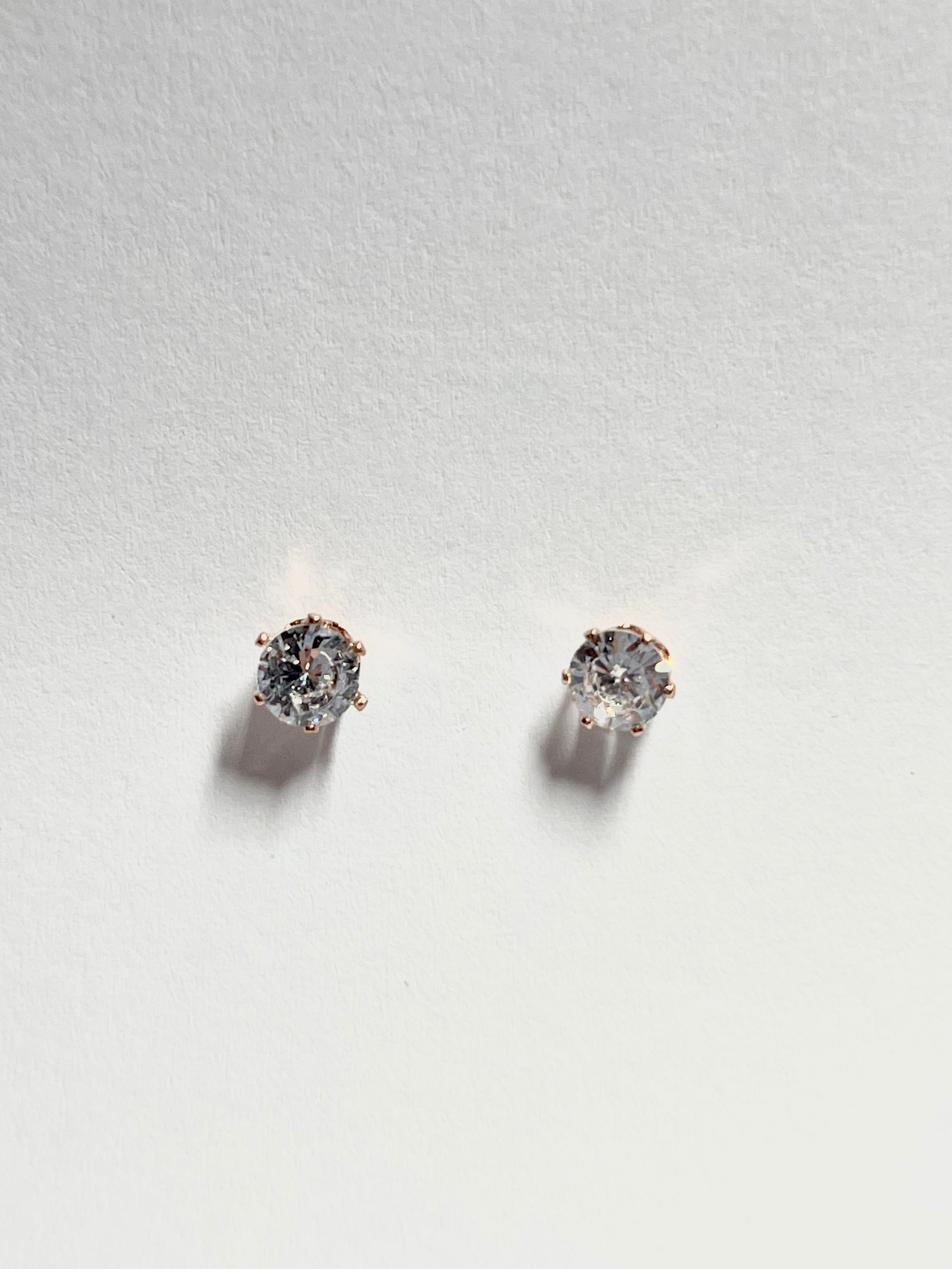 Round Crystal Stud Earrings