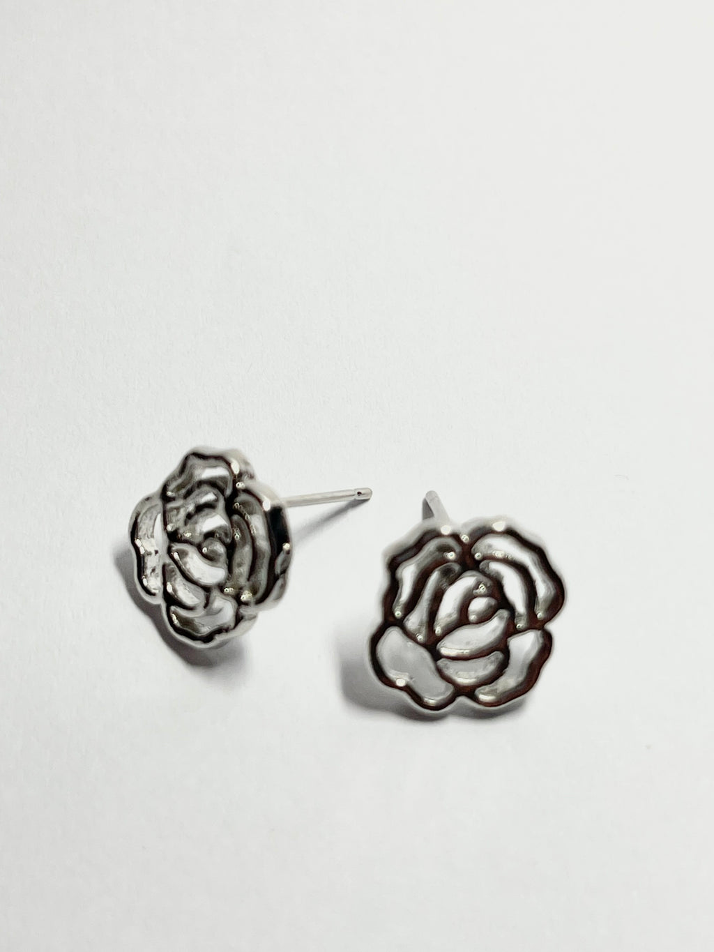 Hollow Rose Stud Earrings