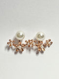 Pearl Floral Jacket Earrings