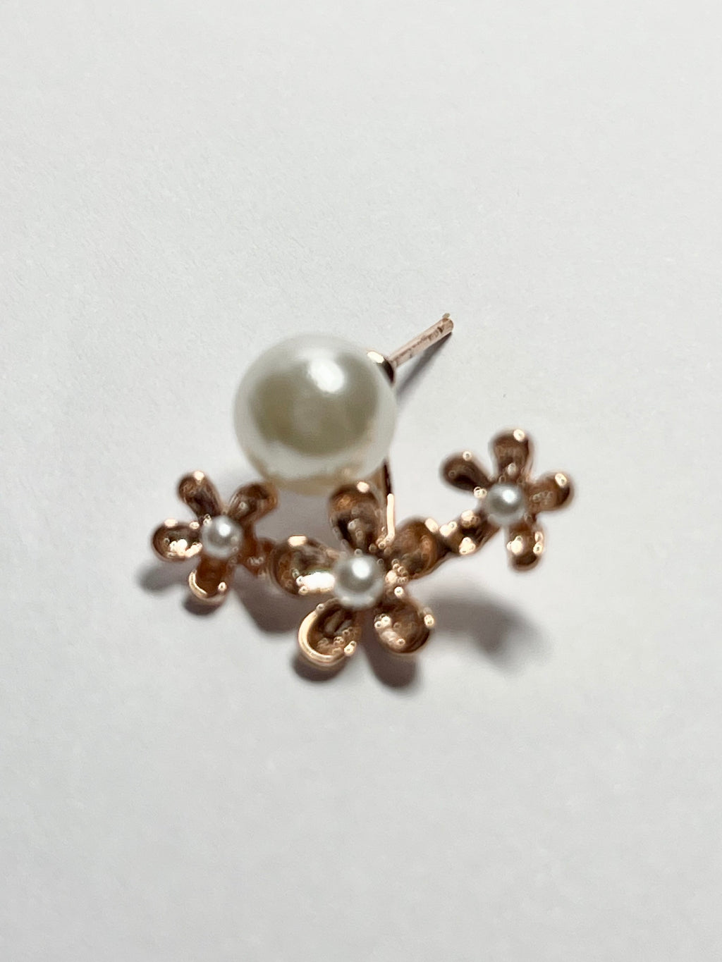 Pearl Floral Jacket Earrings