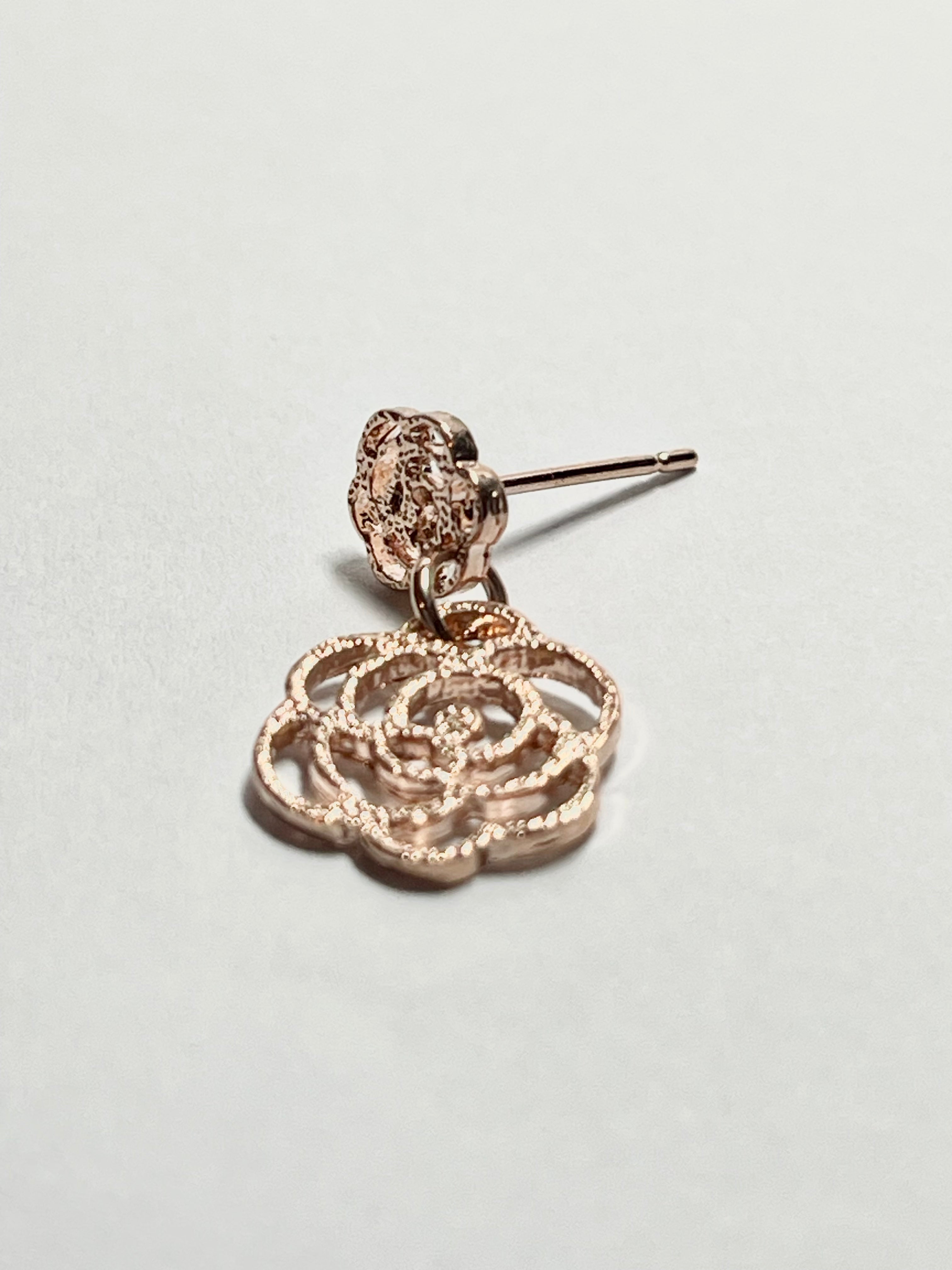 Lace Camellia Drop Earrings