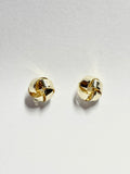 Gold Knot Stud Earrings