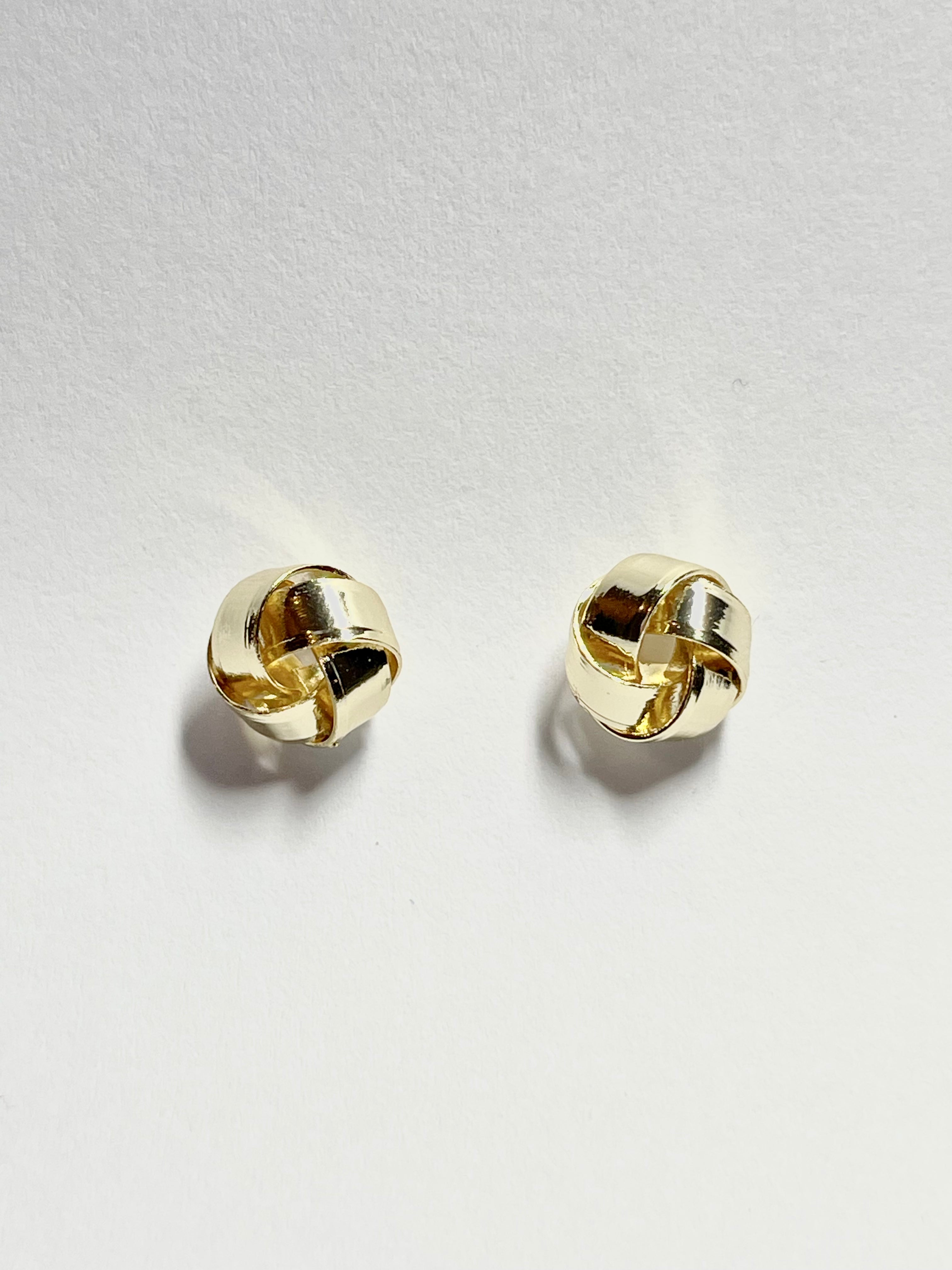 Gold Knot Stud Earrings