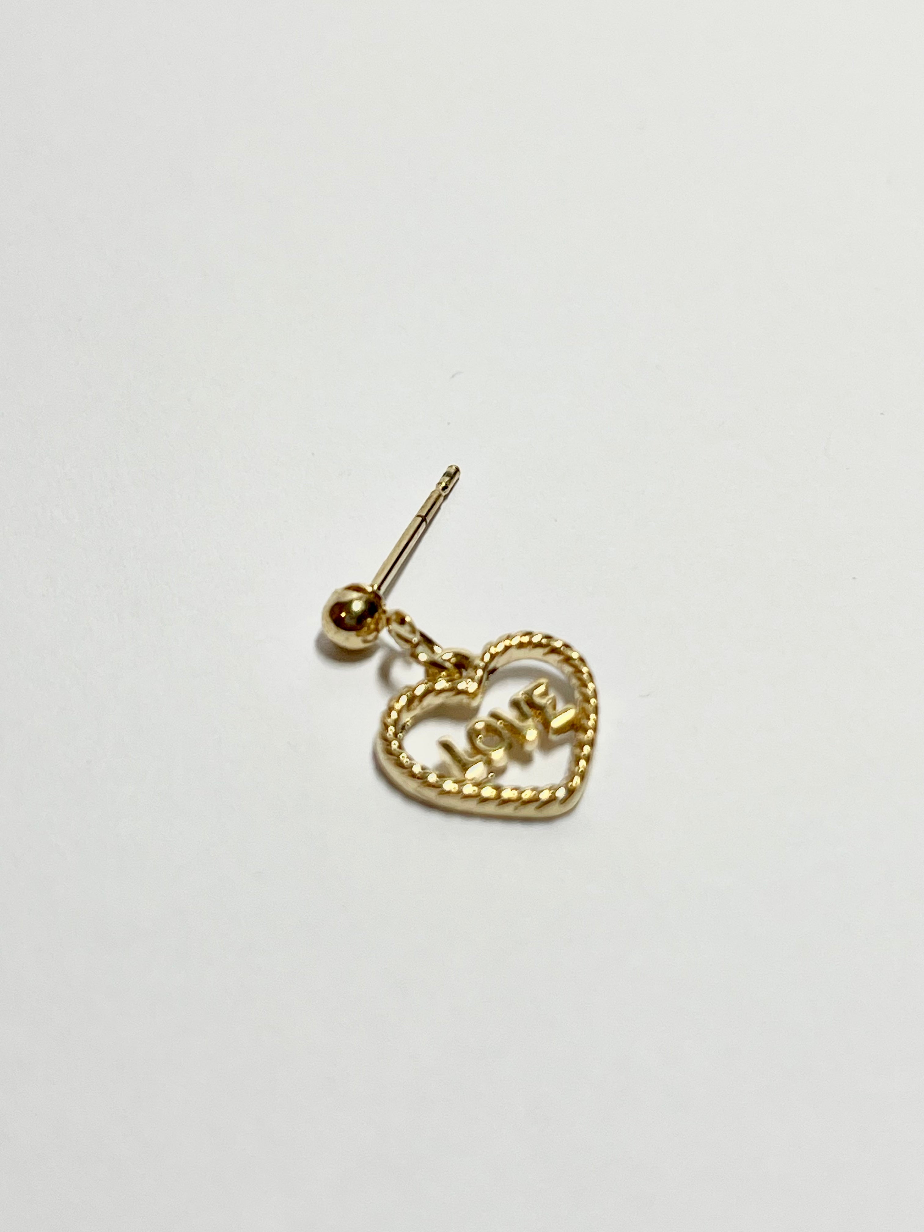 LOVE Heart Drop Earrings