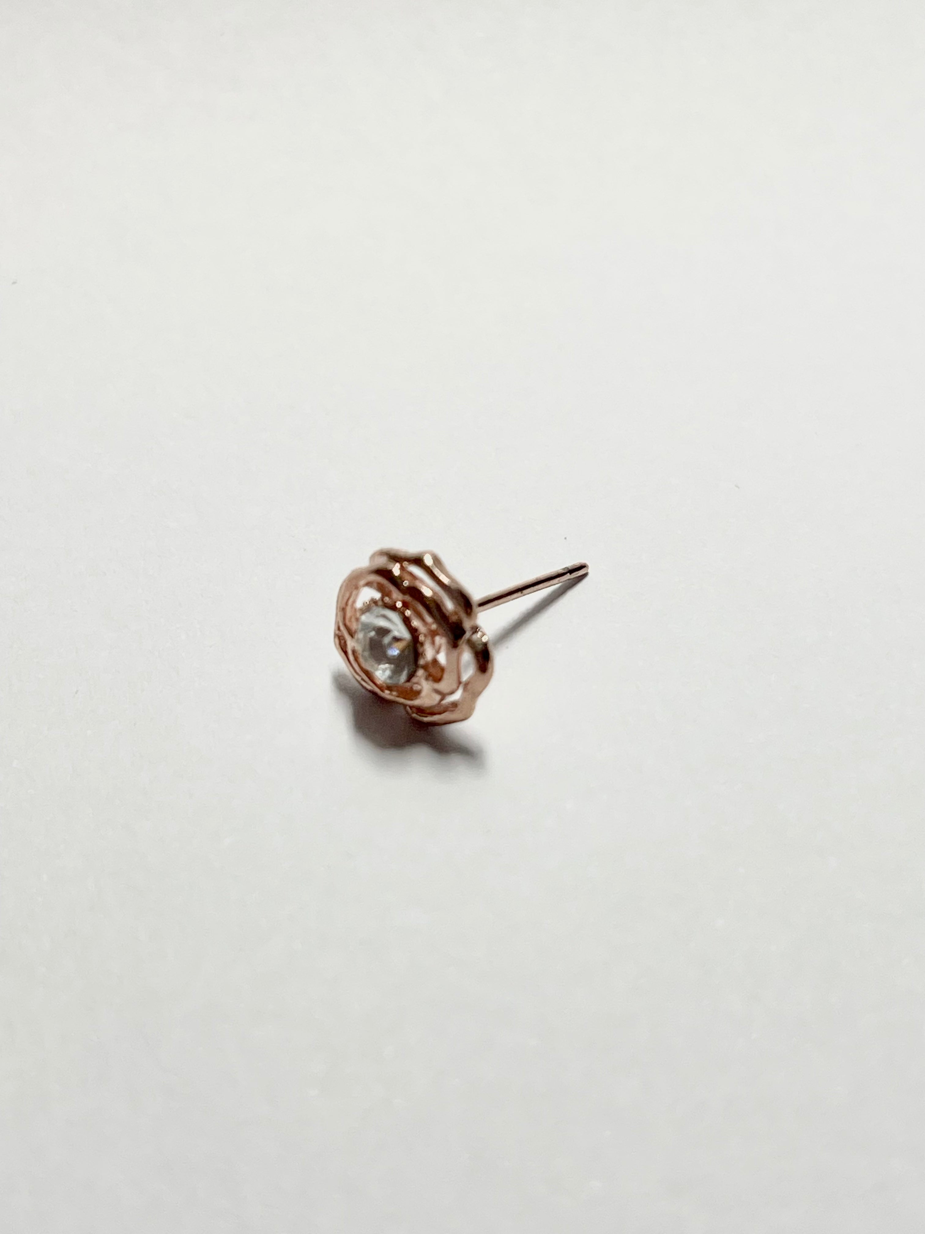 Crystal Rose Stud Earrings