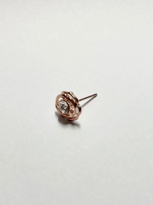 Crystal Rose Stud Earrings