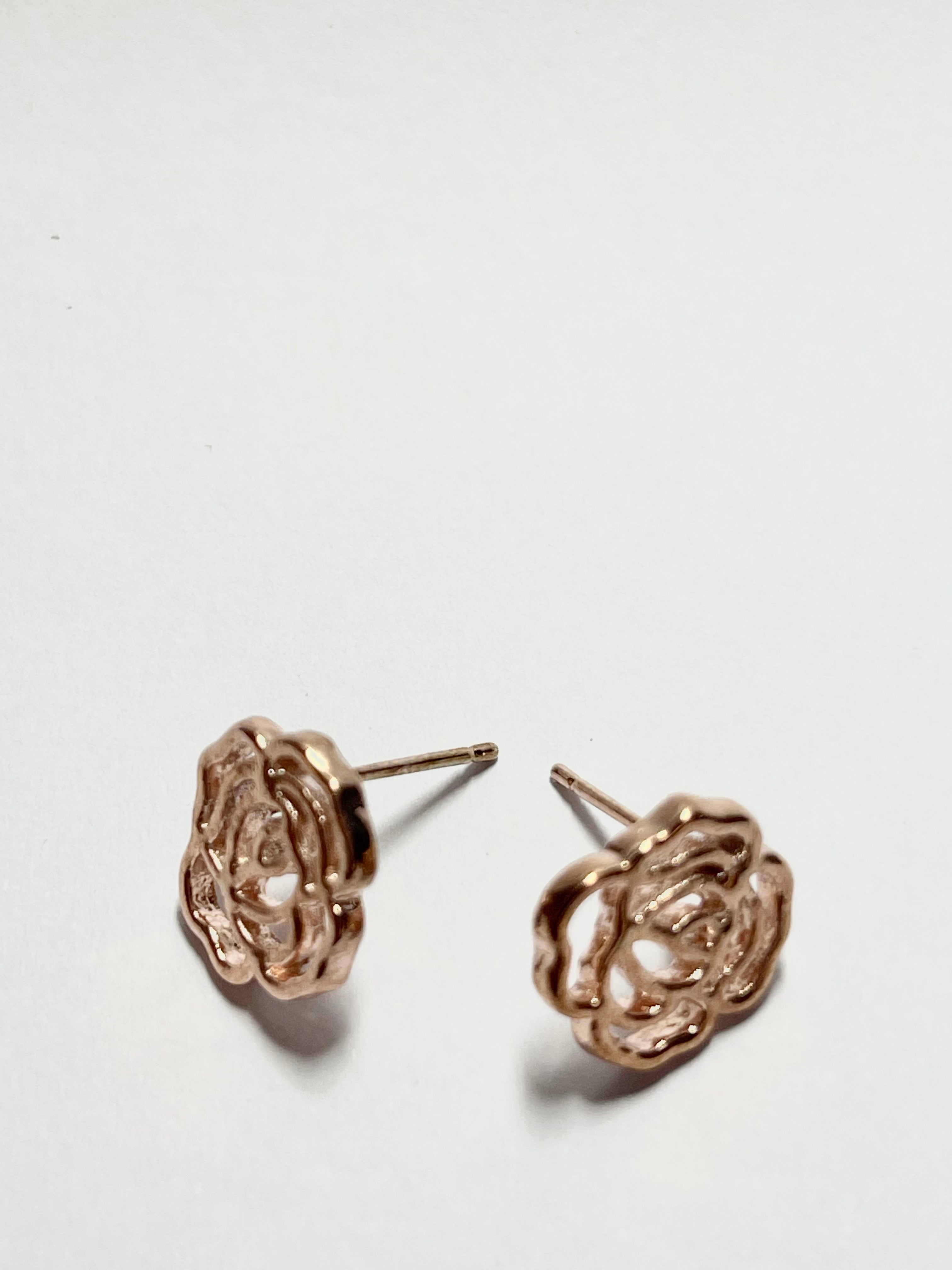 Hollow Rose Stud Earrings