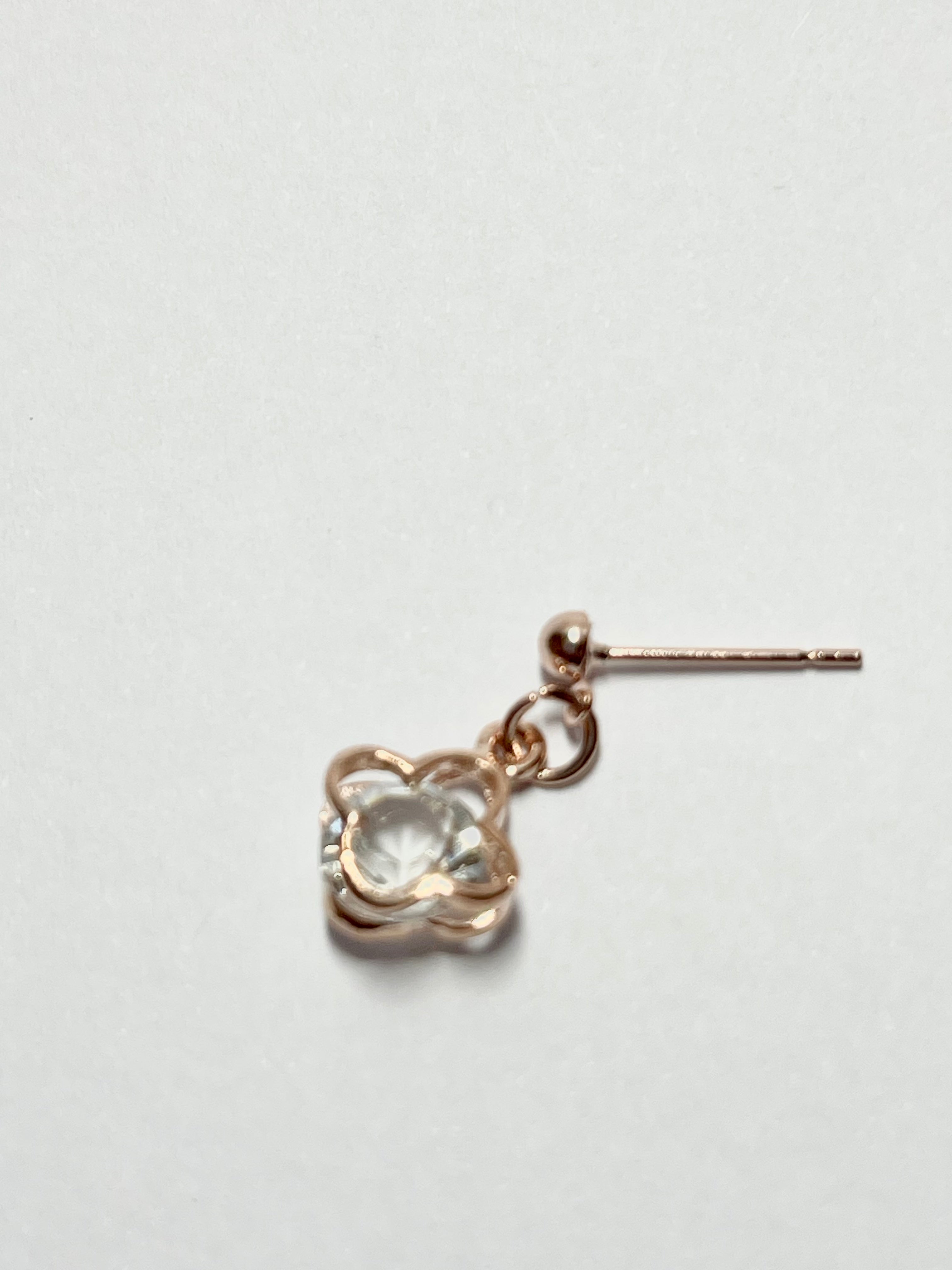 Crystal Clover Drop Earrings