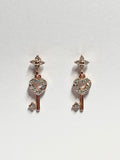 Crystal Key Drop Earrings