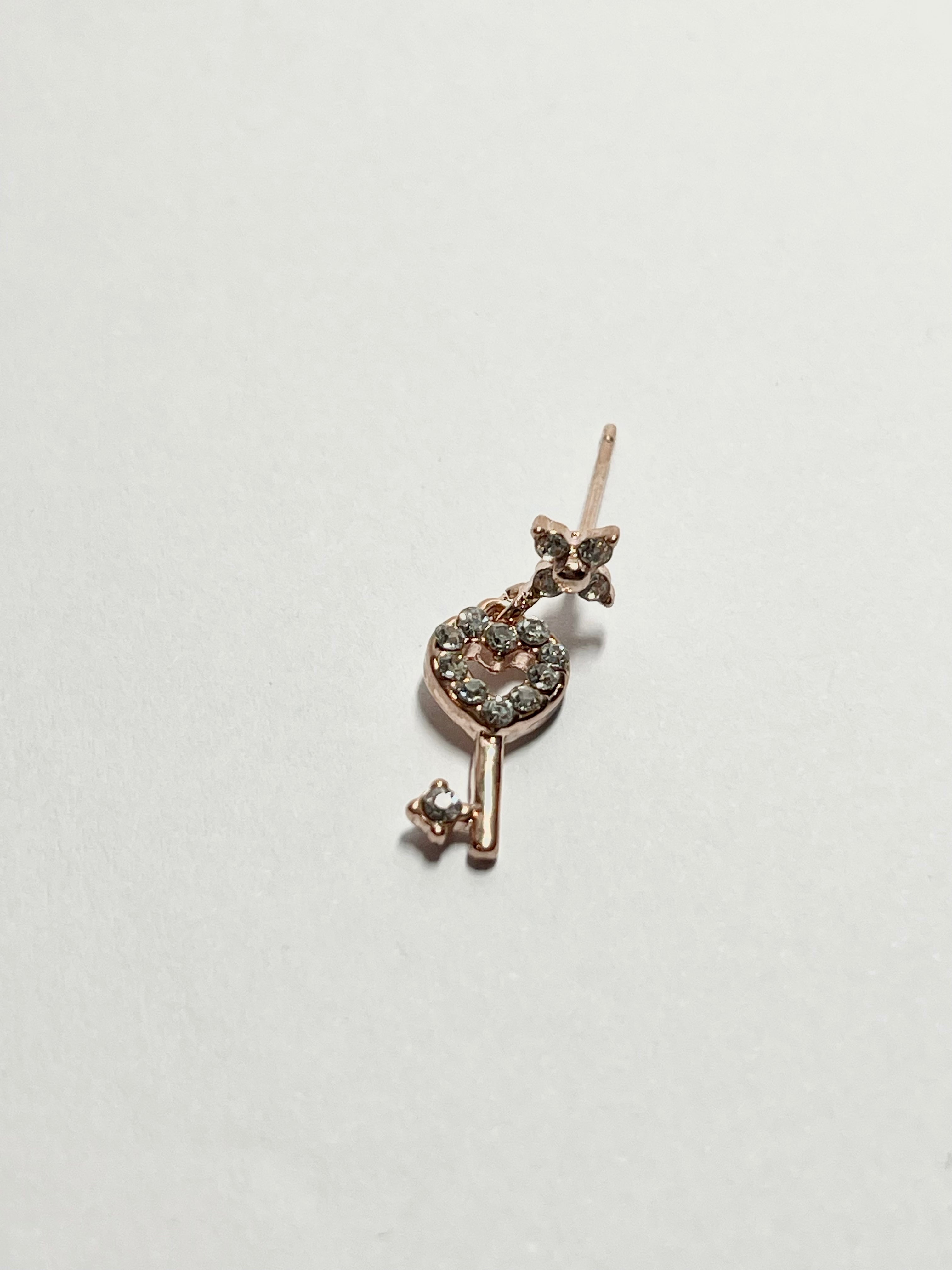 Crystal Key Drop Earrings