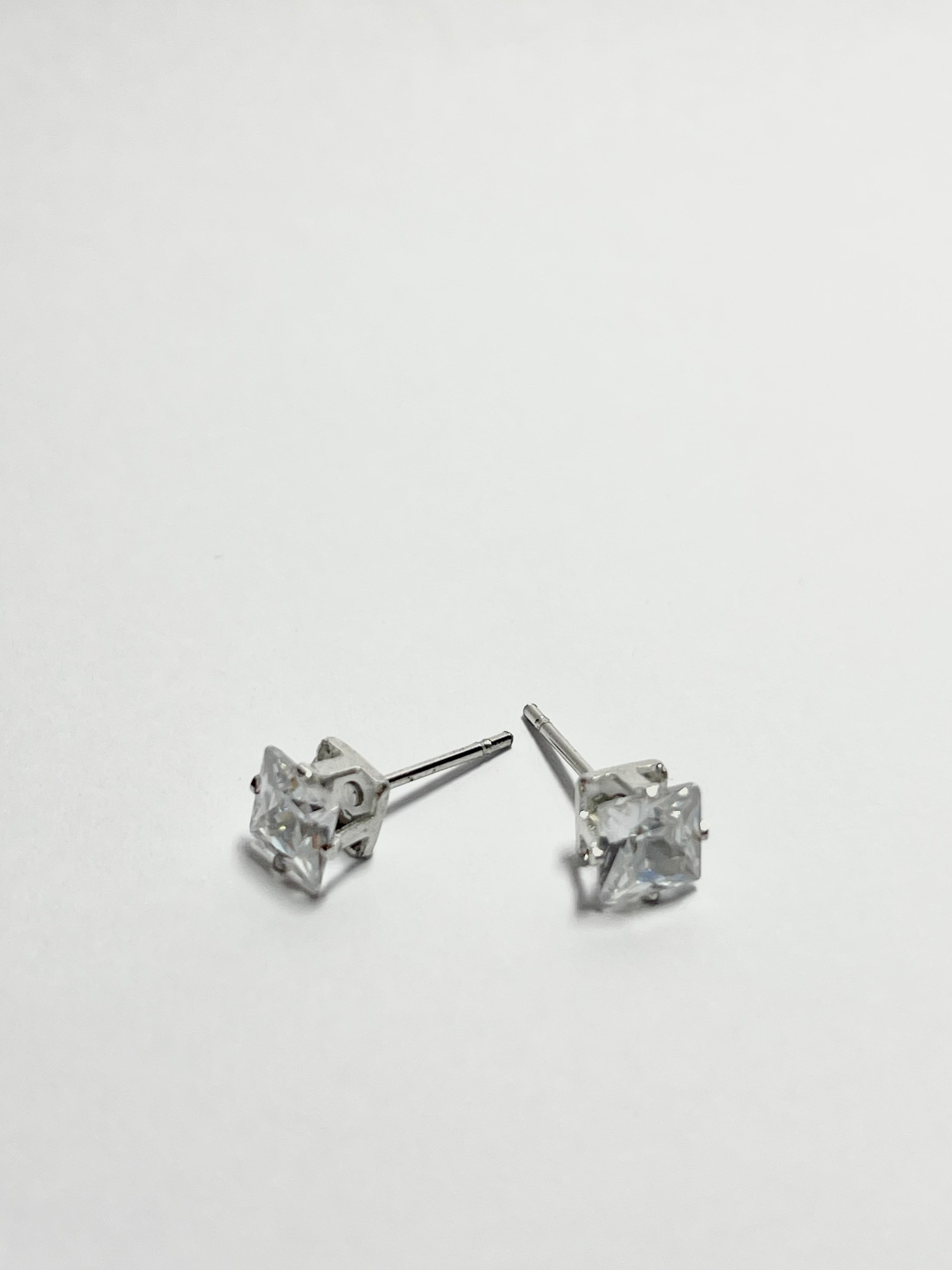 Crystal Square Studs