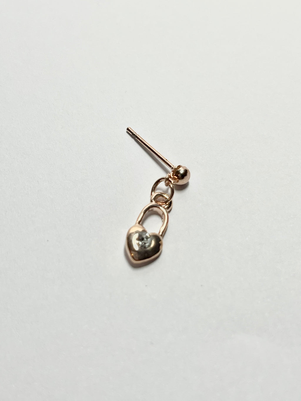 Heart Padlock Drop Earrings