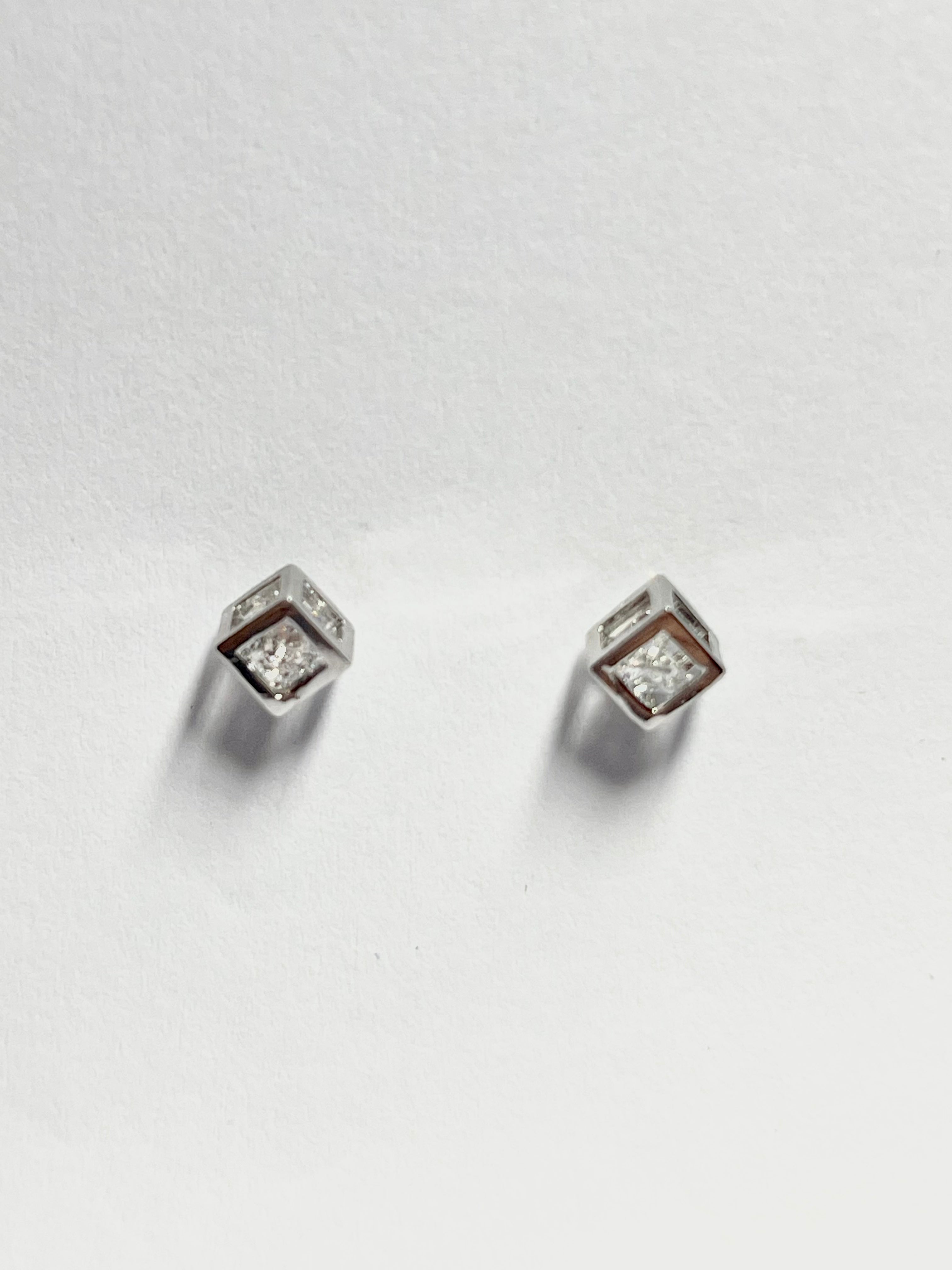 Crystal Cube Studs