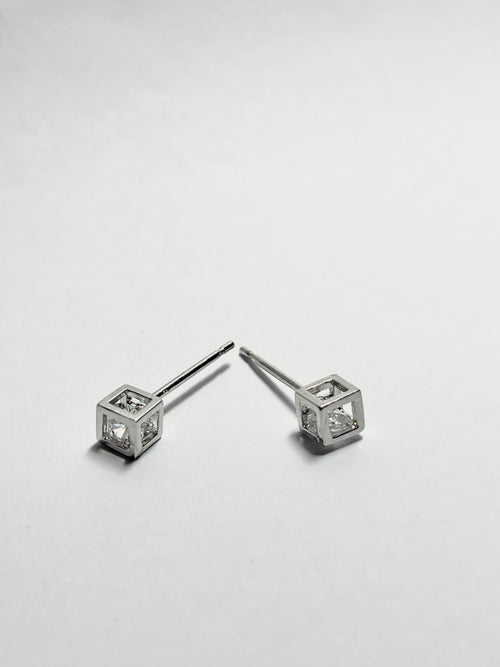 Crystal Cube Studs