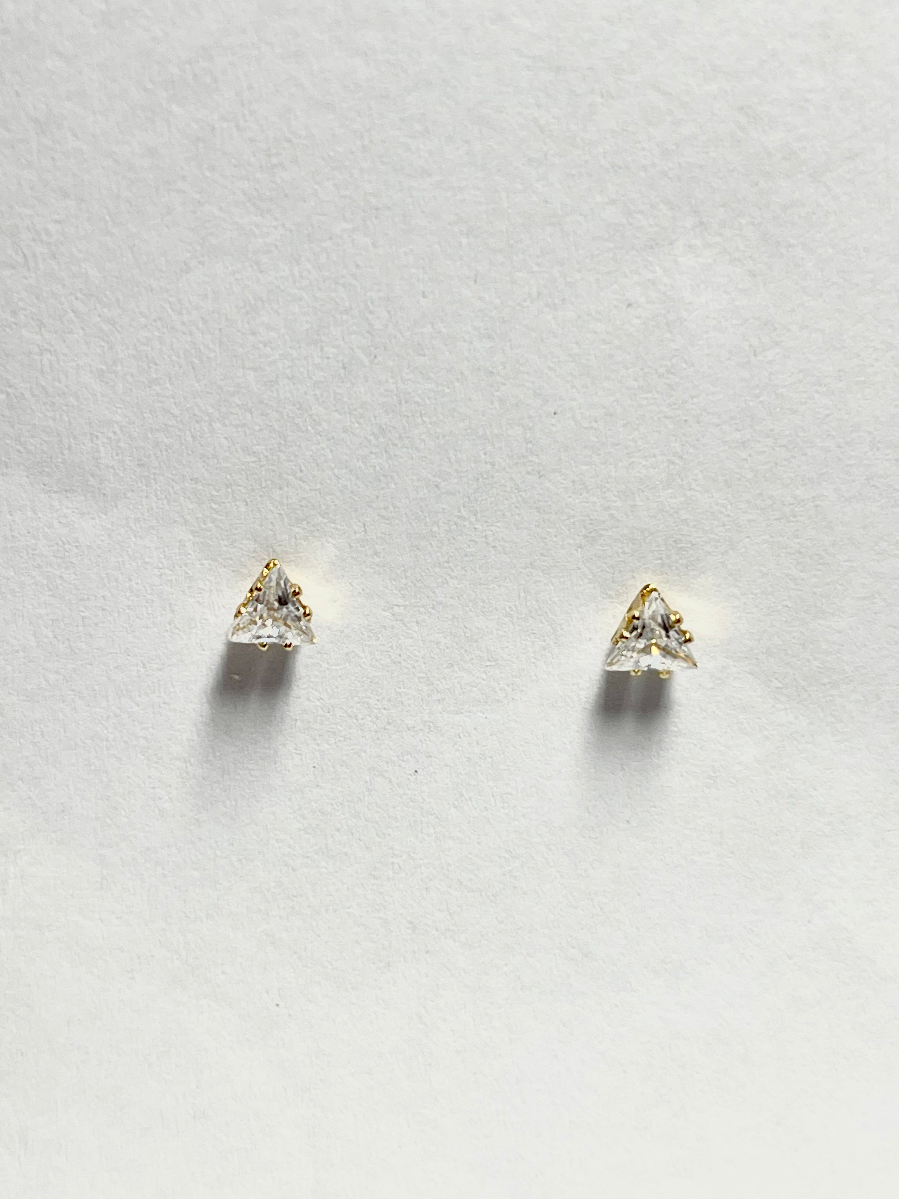Mini Triangle Crystal Studs